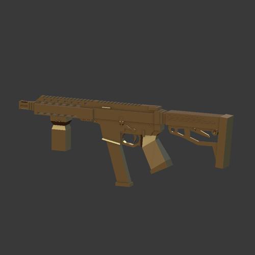 SMG Gun - Lowpoly preview image